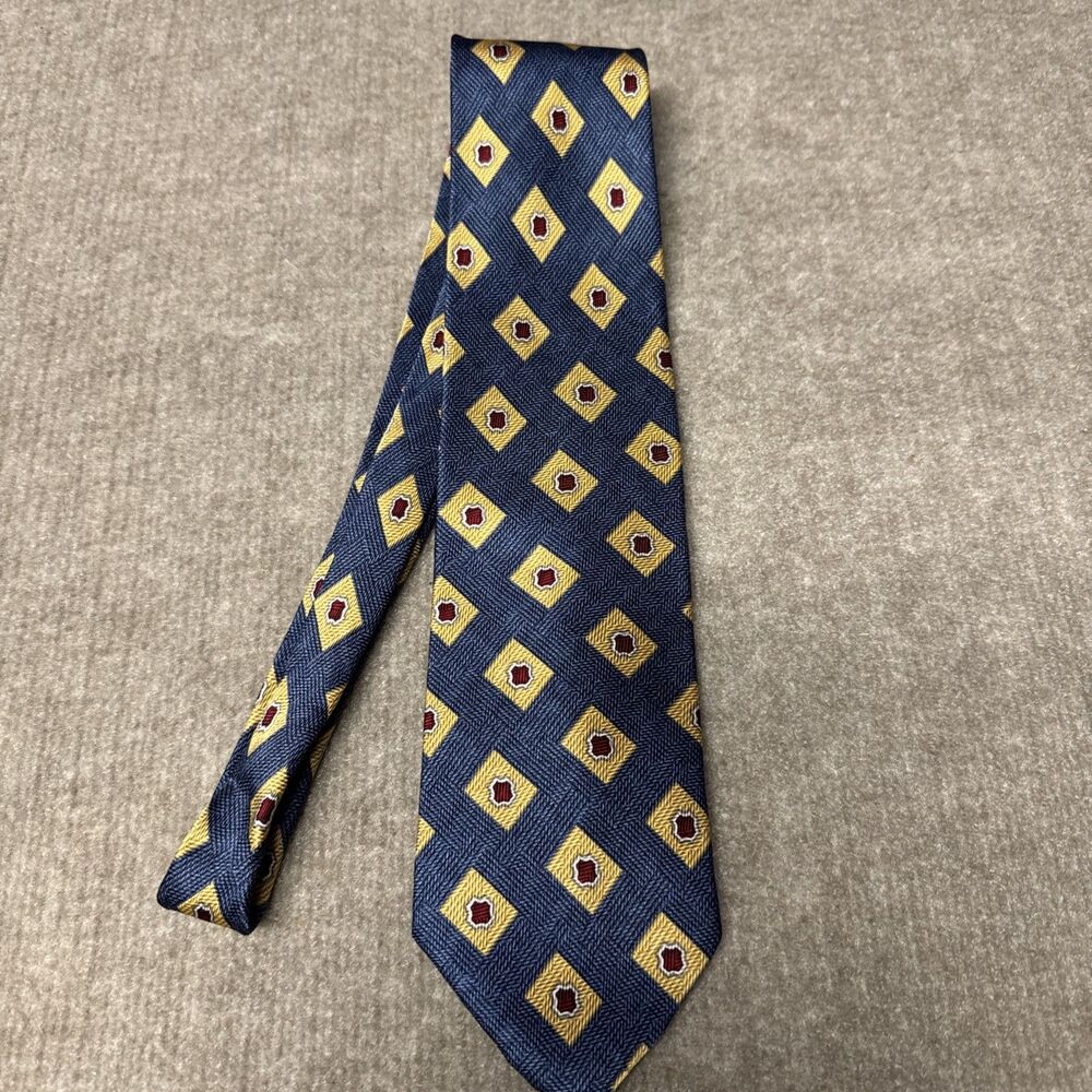 Barbara Blank New York Multi-Color Geometric 100% Silk Men's Necktie‎